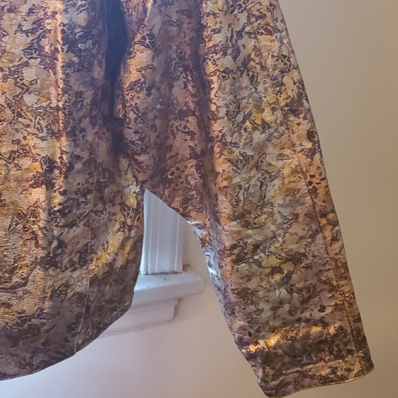 Crop metallic Italian Jacket - Picture 4 of 8